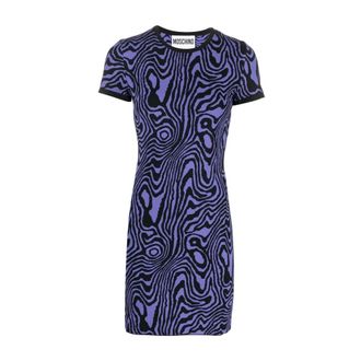 Moschino Mini Jurk - Dames - Korte kleedjes - Blauw - L - Polyester - Kleedjes