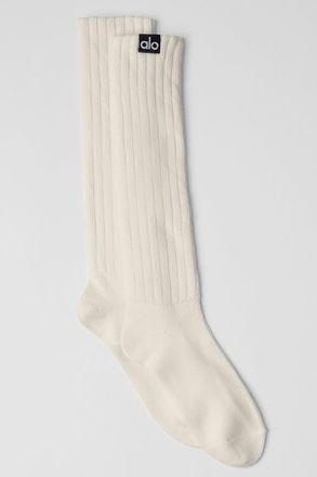 Alo | Scrunch Socks in Bone, Size: Medium