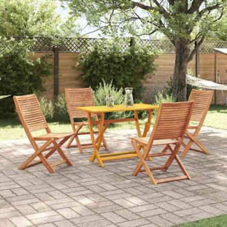 vidaXL Conjunto De Comedor De Jard&iacute;n Con Coj&iacute;n 5 Pcs Marr&oacute;n Vidaxl
