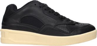 Jil Sander Sneakers voor dames, leer, zwart/ecru