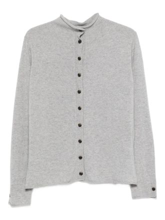Lisa Yang button roll-neck sweater - women - Cashmere - 0 - Grey