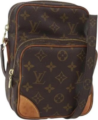 Louis Vuitton Pre-owned Vintage Cross Body Bag - Dames - Vintage Schoudertas - Bruin - ONE Size - Leer - Vintage