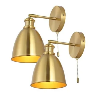 Jonathan Y Designs Hudson 1-Light Farmhouse Bohemian Iron LED Sconce in Brass Gold at Nordstrom