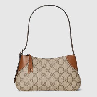 Gucci GG Emblem Small Shoulder Bag, Beige, GG Canvas