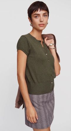 Maeve Coco Short-Sleeve Cardigan