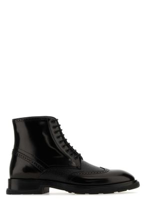 Alexander McQueen Alexander Mcqueen Black Leather Ankle Boots