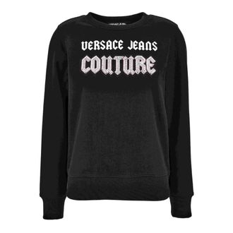 Versace Jeans Couture Truien - Dames - Sweatshirts - Zwart - XS - Katoen - Hoodies & sweatvesten