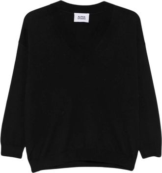 Alpha Studio Maglione Girocollo - - Knitwear - Donna - Nero - M