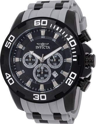 Invicta Pro Diver - SCUBA 44547 Heren Horloge - Quartz Uurwerk - Roestvrij Staal met zwarte Wijzerplaat - 50mm