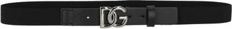 Dolce & Gabbana Cintura Logata - unisex - Riemen - Zwart - L - Leer - Accessoires