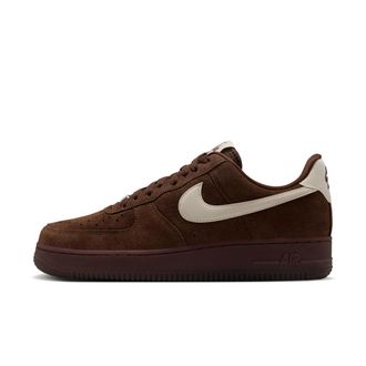 Nike Womens Air Force 1 07 Suede Shoes in Brown | IQ0136-200