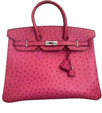 Herm&egrave;s Rare Fuschia Pink Ostrich Birkin 35