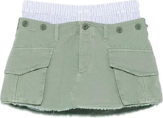 Alexander Wang Cargo Raw-cut Skirt