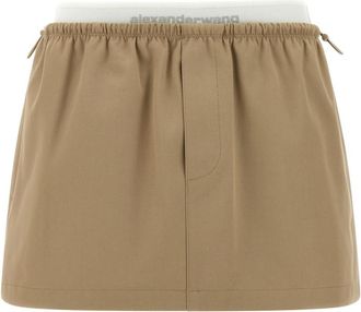 Alexander Wang Beige Double Layer Waist Skirt