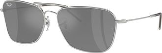 Ray-Ban RBR0102S Caravan Reverse 003/GS Mens Sunglasses Silver Size 58