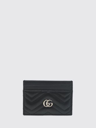 Gucci Portacarte in pelle chevron GG