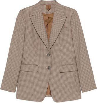 Max Mara Visgraat Blazer - Dames - Blazers - Beige - M - Jassen