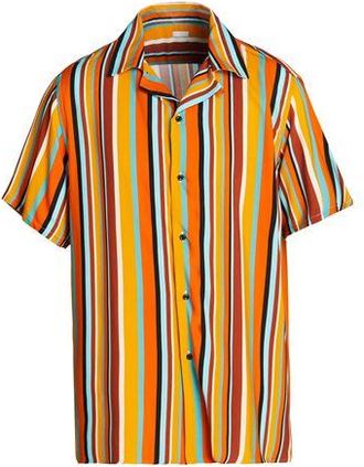 8 by YOOX PRINTED CAMP-COLLAR S/SLEEVE OVERSIZE SHIRT