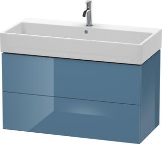 Duravit Duravit L-cube Mueble De Pared, 2 Cajones, 98,4 X 45,9 Cm, Para Vero Air 235010, Color: Laca De Alto Brillo Stone Blue - Lc627804747