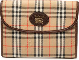 Burberry Pre-owned Burberry Haymarket Check Canvas Pouch Ladies BUAKDMTI747YW4IH