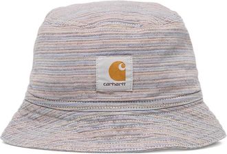 Carhartt Work in Progress Gellar striped bucket hat - men - Cotton - M/L - Grey