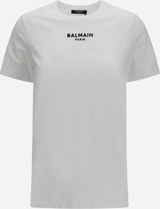 Balmain T-shirt in cotone con logo Woman XS