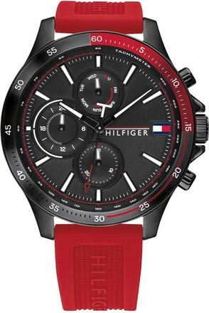 Tommy Hilfiger Accessoires, Heren, Rood, ONE Size, Horloge