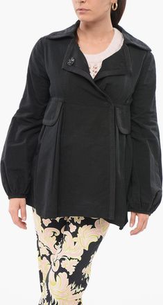 Giambattista Valli Overshirt Doppiopetto Con Drappeggio Giambattista Valli