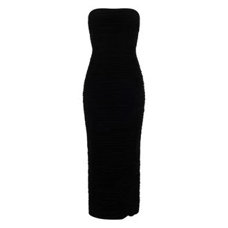 Magda Butrym Midi Dresses, female, Black, Size: 2XS Draped Midi Dress