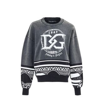 Dolce & Gabbana Zwarte Katoenen Sweatshirt
