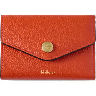 Mulberry Folded Multi-Card Wallet in Coral Orange at Nordstrom