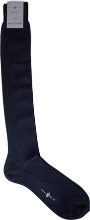 Sozzi Milano x Michele Franzese ribbed jacquard-logo socks - Blue