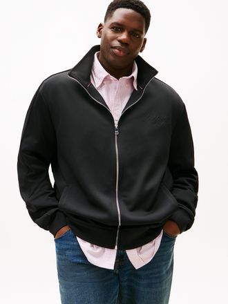 Tommy Hilfiger Big & Tall Sweatjacke BT-MODERN ATH TRACK, Herren, Gr. 4XL, schwarz, Sweatware, Obermaterial: 95% Polyester, 5% Elasthan, TOMMY HILFIGER BIG & TALL, normal norma