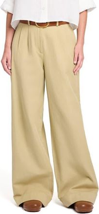 TWP Delilah Cotton & Linen Blend Pants in Olive Grey at Nordstrom, Size 10