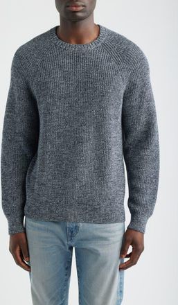 Madewell Shaker Stitch Cotton Sweater in Ink Marl at Nordstrom, Size Xx-Large
