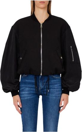Liu Jo Bomber Jackets, female, Black, Size: M Jacket