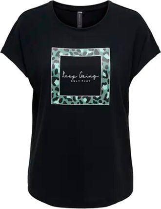 Only Play T-shirt met korte mouwen en luipaardmotief
