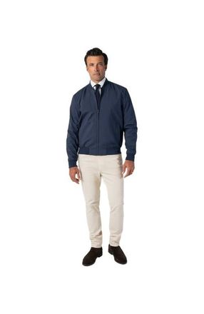 Robert Talbott Jackson Baseball Jacket in Navy at Nordstrom, Size Xx-Large