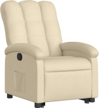 vidaXL Sill&oacute;n Reclinable Elevable De Tela Color Crema Vidaxl