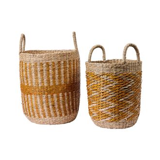 Novità Home Serres - basket set 1/2 natural and orange