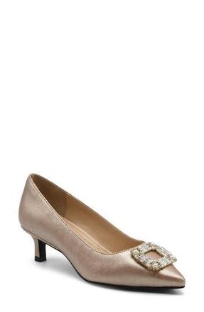Adrienne Vittadini Sancere Kitten Heel in Champagne Metallic at Nordstrom Rack, Size 6.5