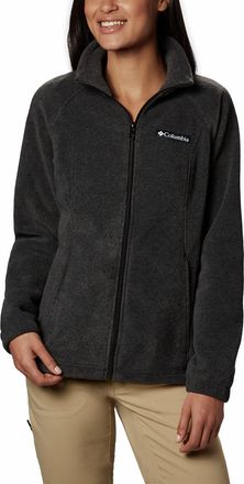 Columbia Womens Benton Springs Fleece Jacketbenton Jacket, Charcoal Heather, S Petite
