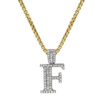 LuvMyJewelry F Initial Diamond Pendant 10K Yellow Gold - 0.71 Carats at Nordstrom