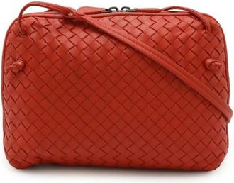 Bottega Veneta Pre-owned Cross Body Bags, female, Red, Size: ONE SIZE Pre-owned Leather shoulder-bags