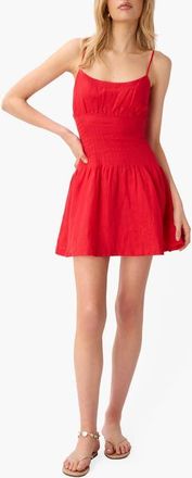 Cami NYC Kairi Floral Linen Sundress in Candy Apple at Nordstrom, Size 00