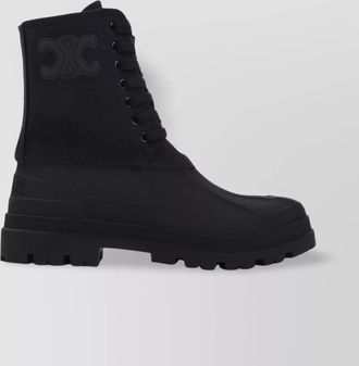 Celine triumph canvas high-top chunky boot