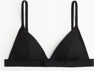 H&M Wattiertes Triangel-Bikinitop - Schwarz