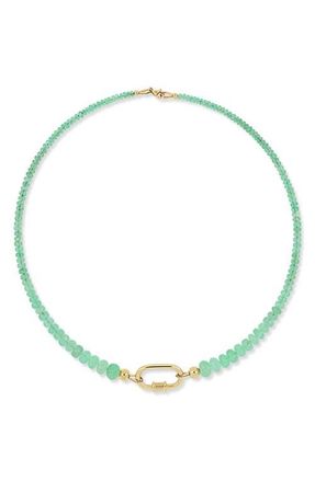 Bony Levy El Mar Emerald Beaded Statement Necklace at Nordstrom, Size 18