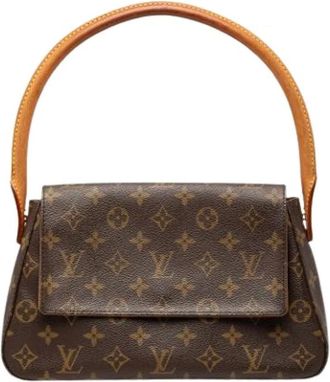 Louis Vuitton Pre-owned Shoulder Bags, female, Brown, Size: ONE SIZE Pre-owned Looping Mini