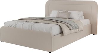 Concept Usine Cama con caja de almacenamiento de 160x200cm en terciopelo beis
